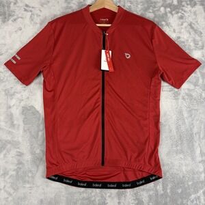 Baleaf Sleeveless Medium Full Length Zipper Red Black Sport Cycling Jersey NEW